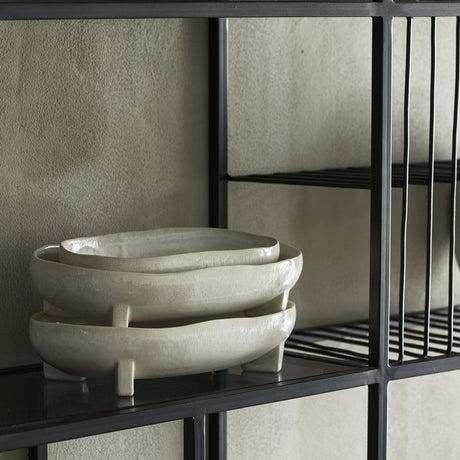 PEMBA keramisk tallerken - small - 23x13,5 cm - offwhite Nordal TABLEWARE
