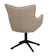 Fresno lenestol beige stoff/brun metallben Rowico Lenestol