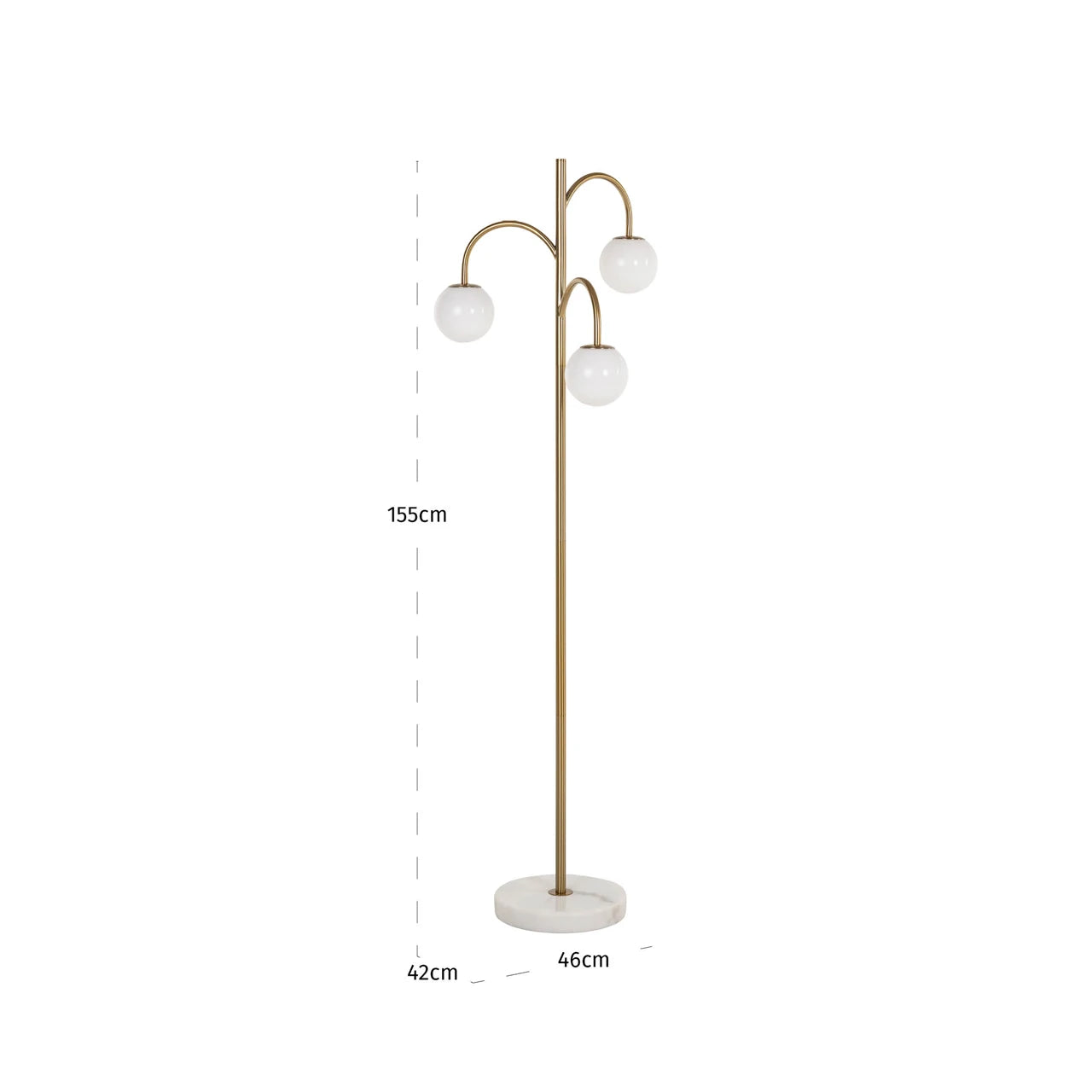 Gulvlampe Janou gull Richmond Interiors Gulvlampe