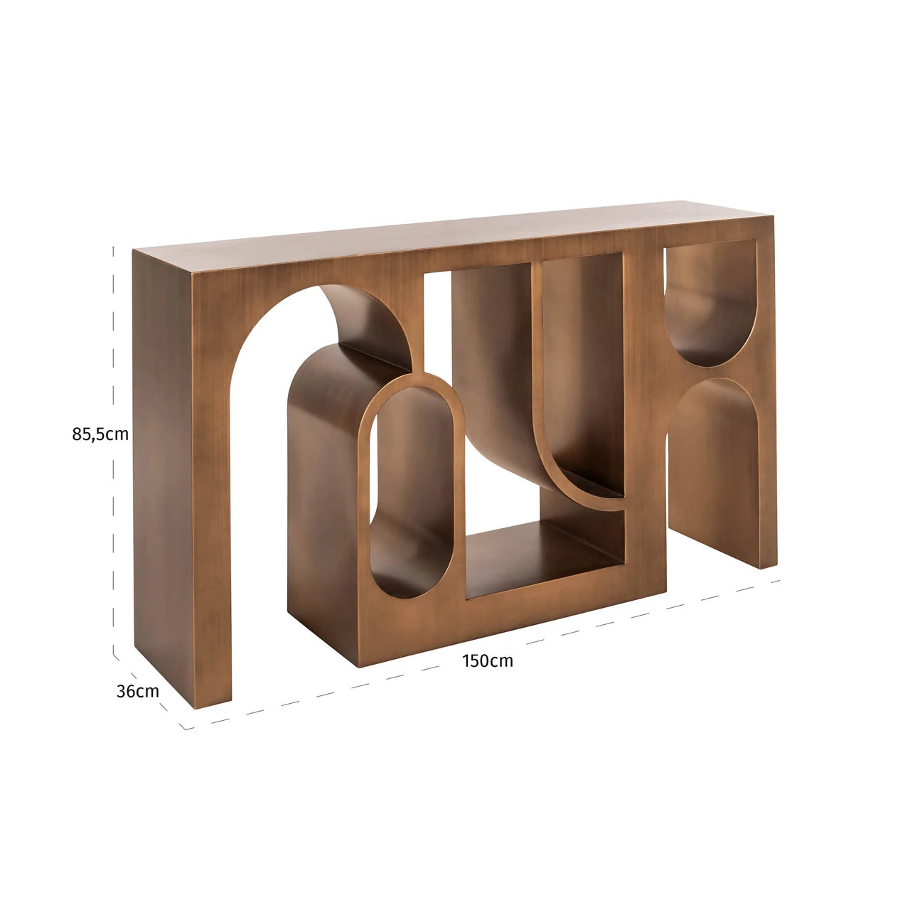 Konsoll Alexander Jones børstet gull Lugano Richmond Interiors Konsollbord