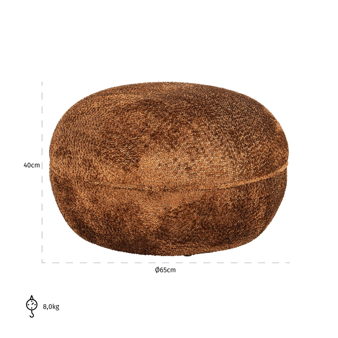 Pouffe & fotkrakk Jace nydelig kanel Richmond Interiors Pall