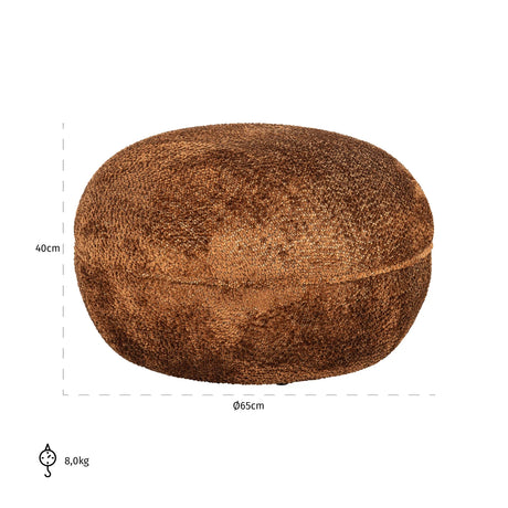 Pouffe & fotkrakk Jace nydelig kanel Richmond Interiors Pall