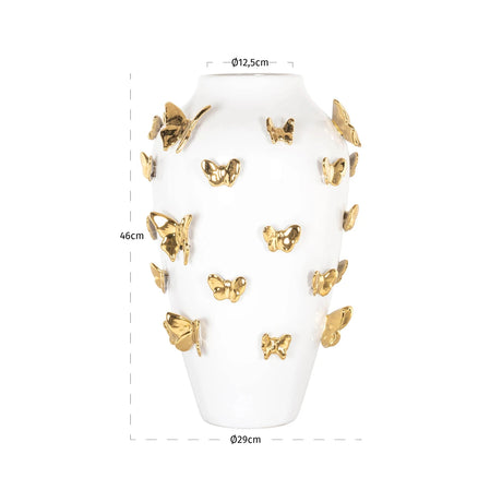 Vase Butterfly hvit stor Richmond Interiors Vase