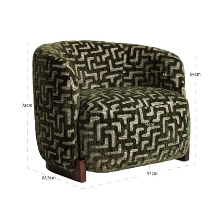 Lounge chair Hannah mose labyrint brannhemmende Richmond Interiors Lenestol