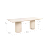 Utendørs spisebord Urban Bloom sandstein 230 Richmond Interiors Spisebord