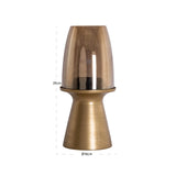 Hurricane light Danea børstet gull liten Richmond Interiors Lanterne og lysglass