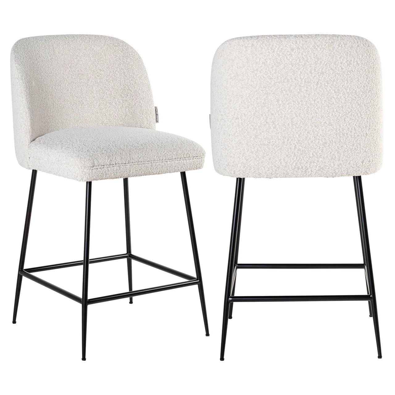 Counterkrakk Pullitzer hvit bouclé Richmond Interiors Barstol