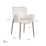 Spisestol Amber cream fusion brannhemmende Richmond Interiors Spisestol