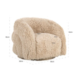 Lounge chair Lenny snakkesalig sand svingbar barn Richmond Interiors Lenestol