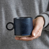 GRAINY keramisk krukke m/hank - h8 cm - mørkblå Nordal TABLEWARE