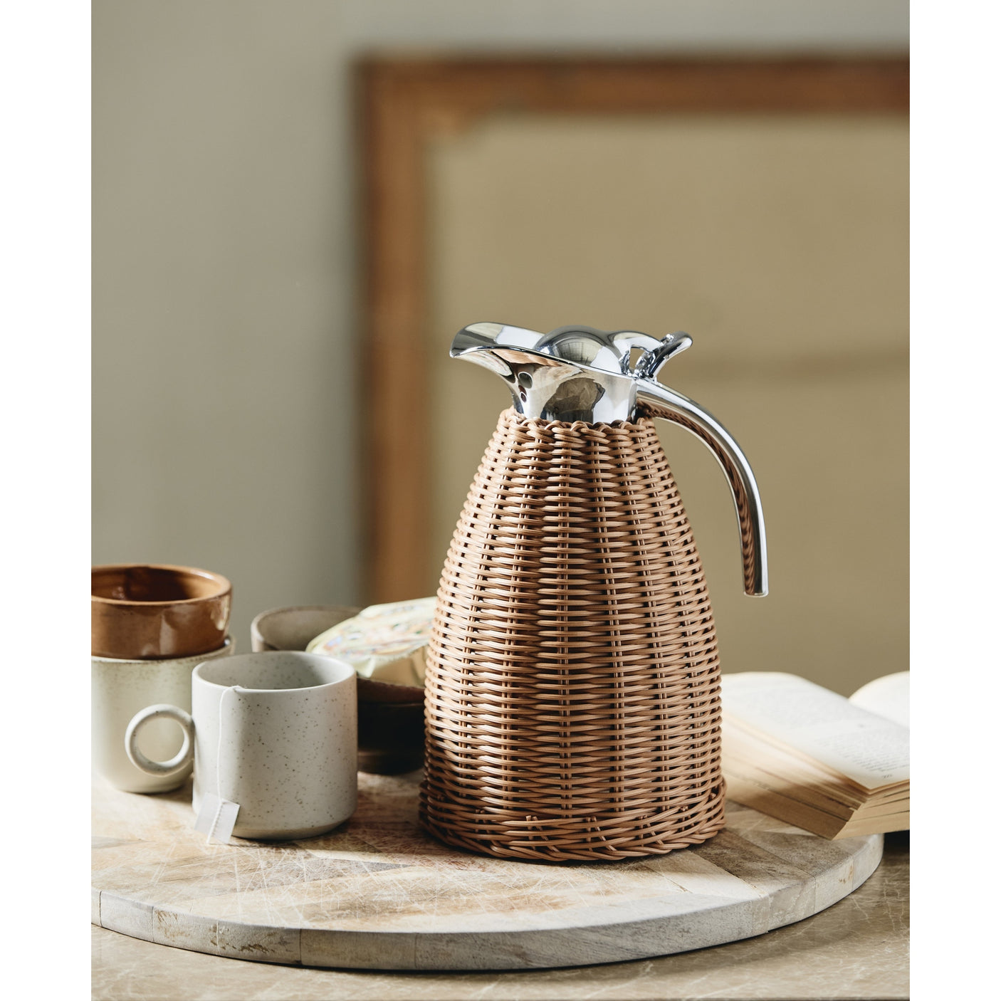 GRAINY keramiske krukker m/hank - h8 cm - sand Nordal TABLEWARE