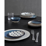 GRAINY lunsjplaten i keramikk - ø21 cm - mørkblå Nordal TABLEWARE