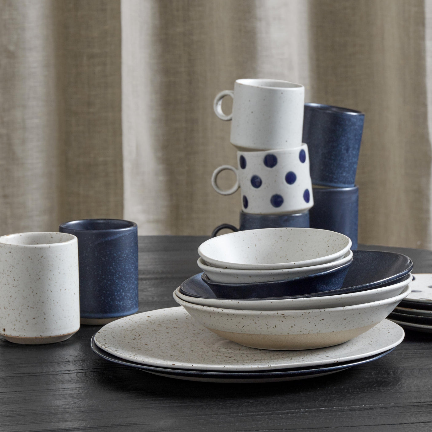 GRAINY dyp keramisk tallerken - ø22 cm - sand Nordal TABLEWARE