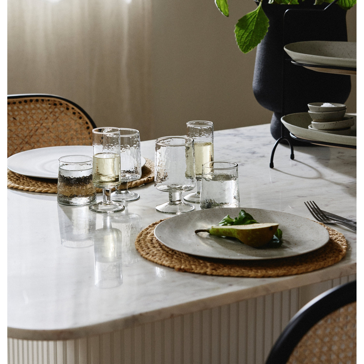 GRAINY keramiske middagsbord - ø28 cm - sand Nordal TABLEWARE