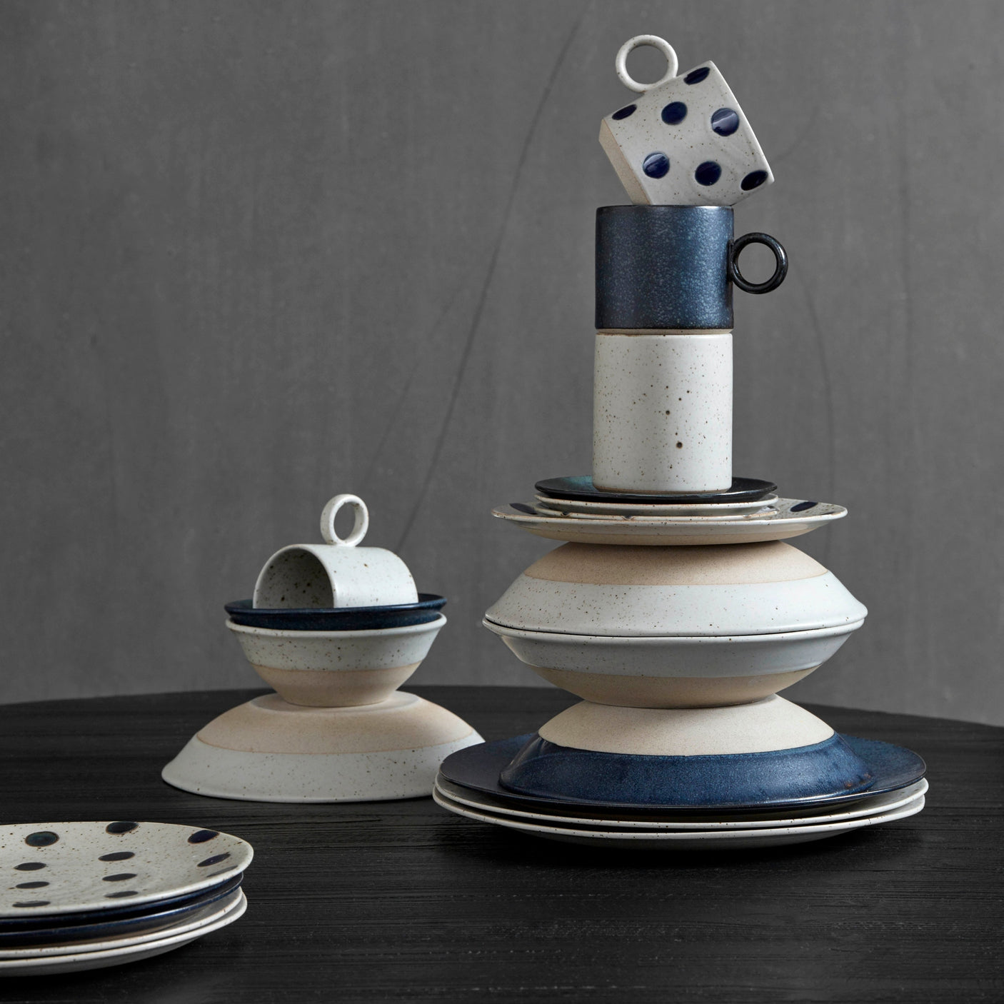 GRAINY keramisk krukke uten hank, L - h10 cm - sand Nordal TABLEWARE