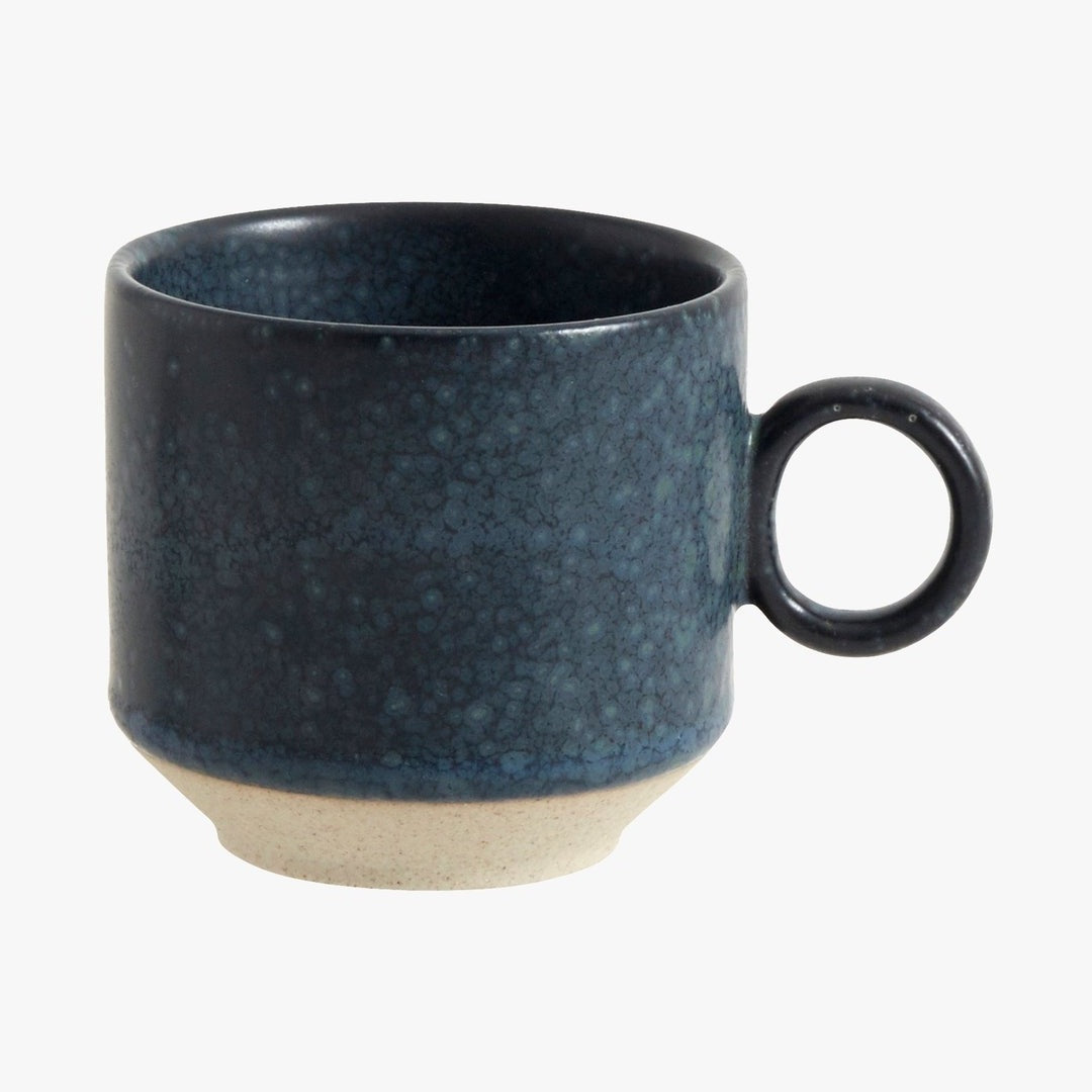 GRAINY espressokopp i keramikk m/hank - mørkblå Nordal TABLEWARE