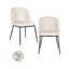 Spisestol Elvi niagara beige flammehemmende sett med 2 Richmond Interiors Spisestol