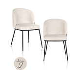 Spisestol Elvi niagara beige flammehemmende sett med 2 Richmond Interiors Spisestol