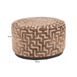 Pouffe & fotpall Lexie brown labyrinth 70Ø Richmond Interiors Pall
