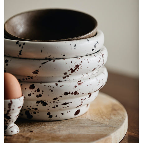 RIA skål med splash - rå hvit Nordal TABLEWARE