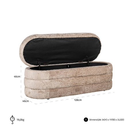 Pouffe & Fotkrakk Camille sheep natural Richmond Interiors Pall