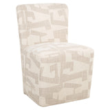 Spisestol Lorain beige grafikk på hjul Richmond Interiors Spisestol
