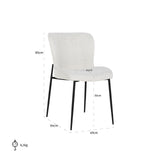 Spisestol Darby hvit bouclé sett med 2 Richmond Interiors Spisestol