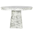 Utendørs spisebord Rockyard hvit marmorlook 140Ø Richmond Interiors Spisebord
