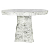 Utendørs spisebord Rockyard hvit marmorlook 140Ø Richmond Interiors Spisebord