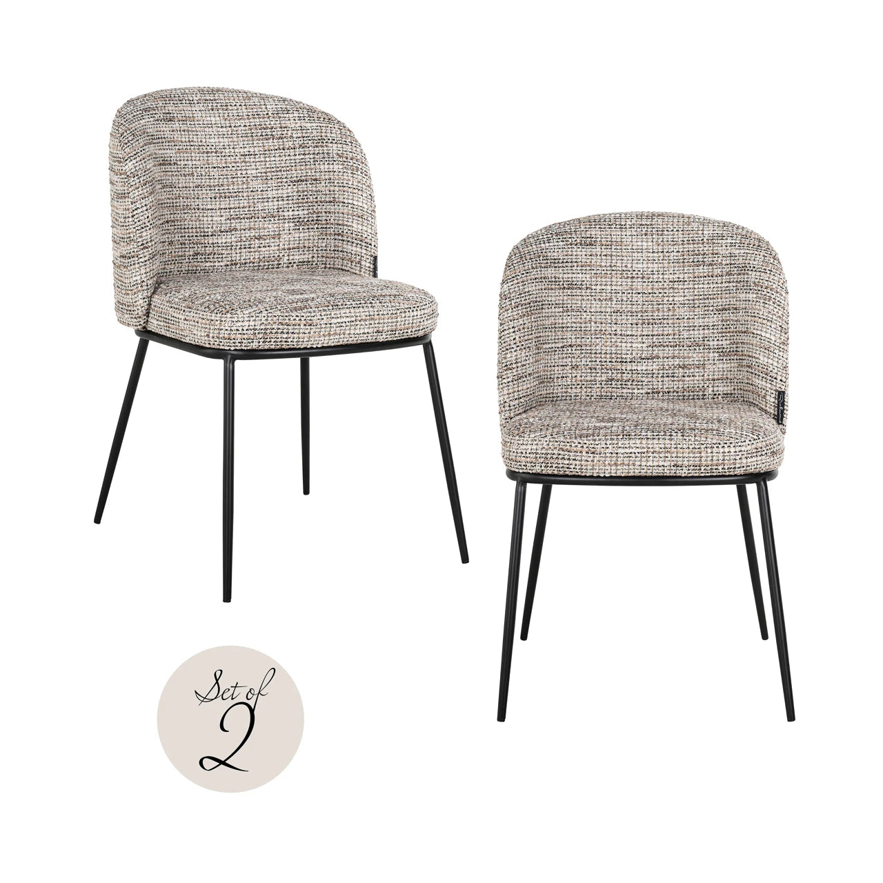 Spisestol Elvi trendy natur flammehemmende sett med 2 Richmond Interiors Spisestol