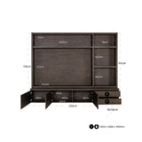 TV-benk Lachance brun 3-dører 2-skuffer Richmond Interiors TV-benk