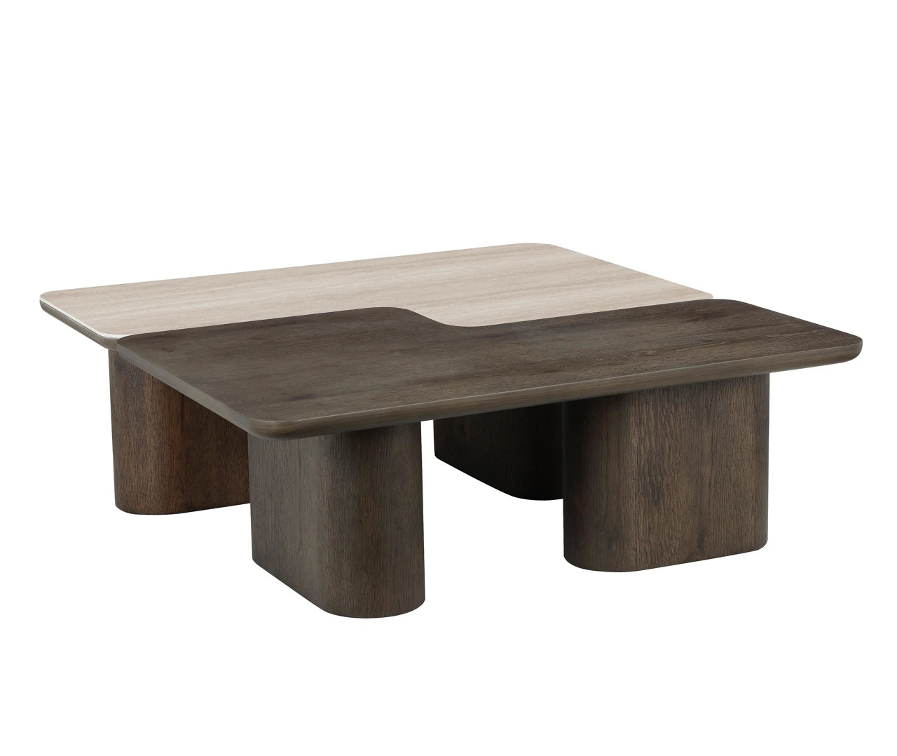 Salongbord Nando brun Sett med 2 Richmond Interiors Sofabord