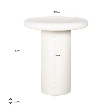 Endebord Bloomstone hvitt Richmond Interiors Sidebord