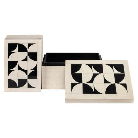 Oppbevaringsboks Flake white sett med 2 Richmond Interiors Oppbevaring