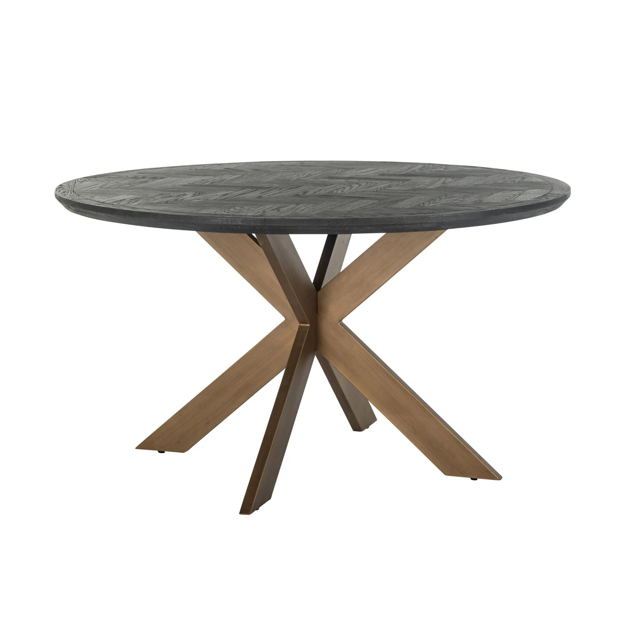 Spisebord Blackbone Brass svart rustikk 140Ø Richmond Interiors Spisebord