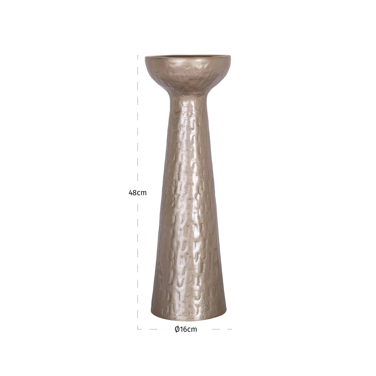 Candle holder Juana beige large Richmond Interiors Lysestake