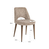 Spisestol Delphine vakker natur brannhemmende sett med 2 Richmond Interiors Spisestol
