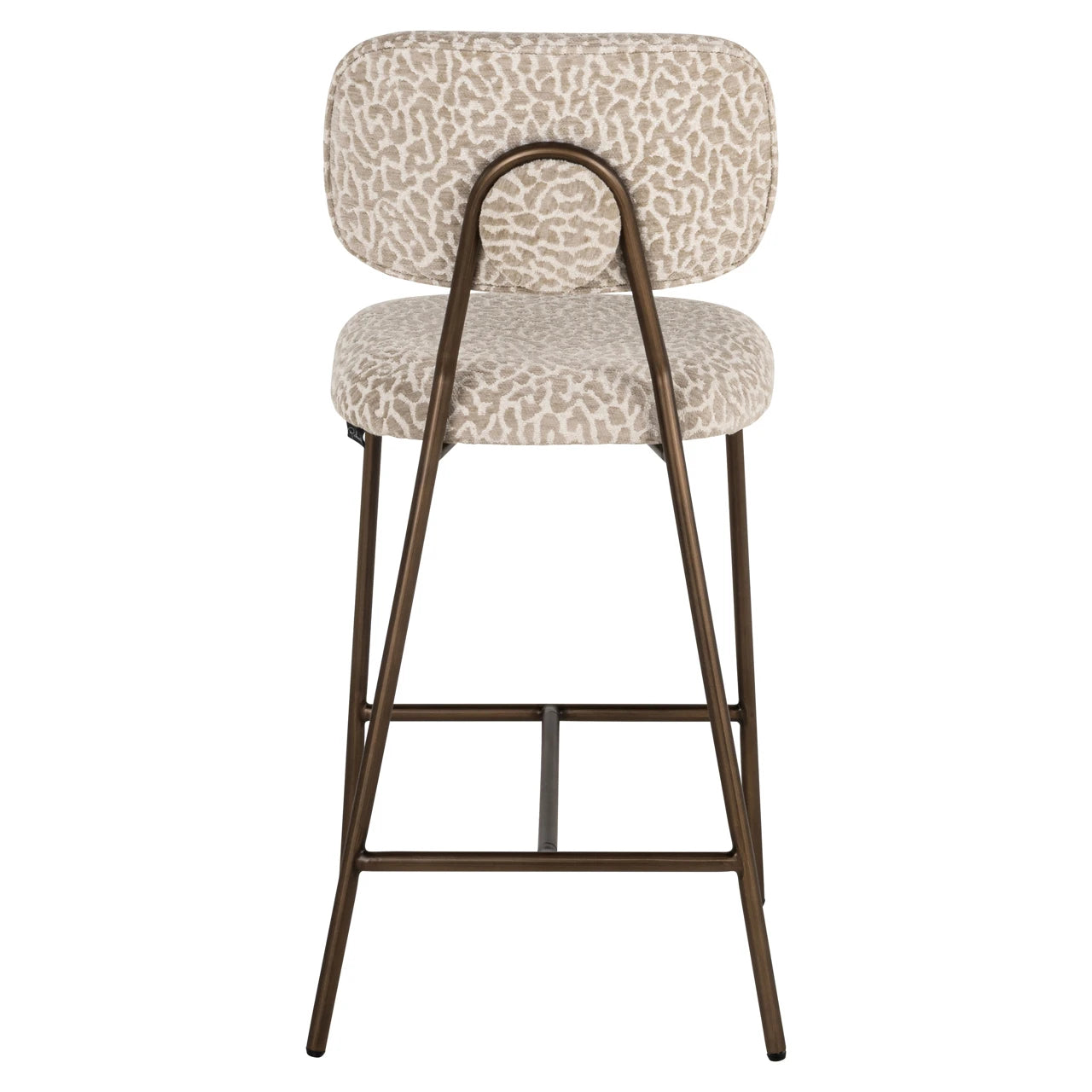 Krakk Xenia beige leopard brannhemmende sett med 2 Richmond Interiors Barstol