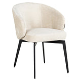 Spisestol Amphara FR hvit chenille flammehemmende Richmond Interiors Spisestol