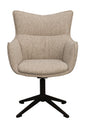 Fresno lenestol beige stoff/brun metallben Rowico Lenestol