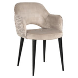 Spisestol Giovanna trendy natur / khaki fløyel flammehemmende Richmond Interiors Spisestol