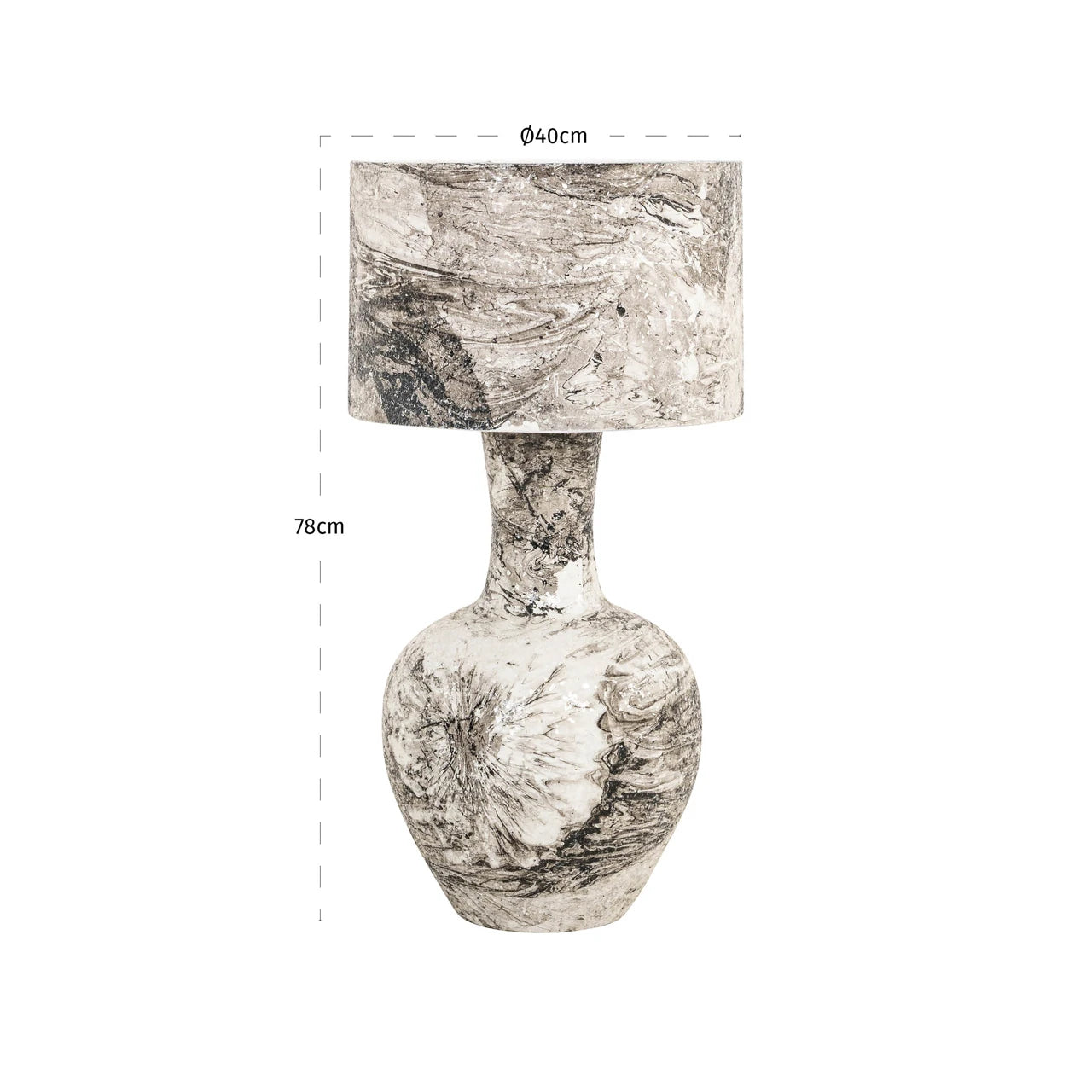 Bordlampe Cecile svart/hvit Richmond Interiors Bordlampe