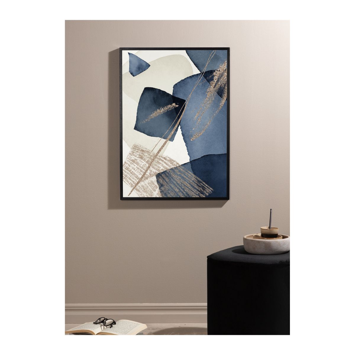 Blue Swirl Poster 21x30 Venture Design Pynteartikler