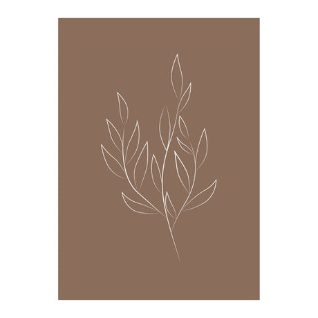 Drawed leaf Poster 21x30 Venture Design Pynteartikler