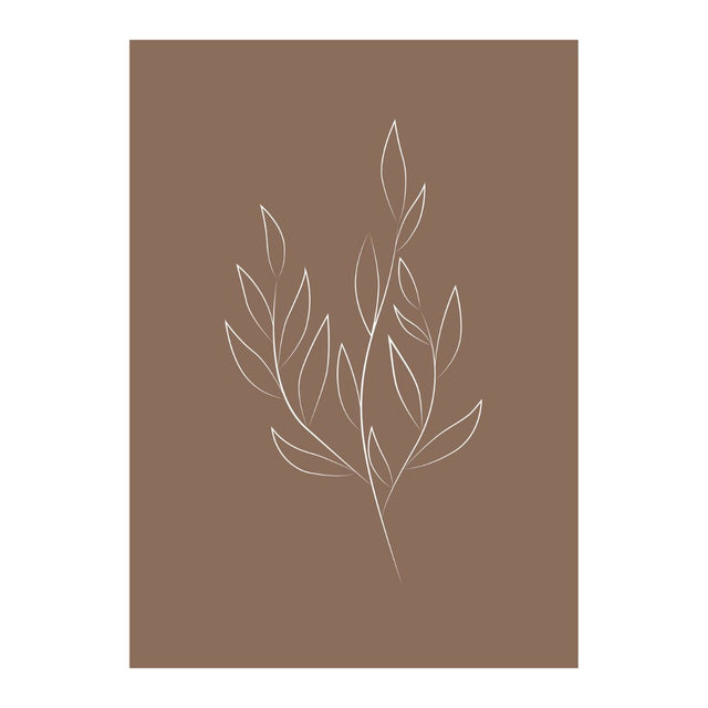 Drawed leaf Poster 50x70 Venture Design Pynteartikler