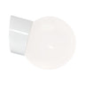 Glob 150 Blank Opal Vegglampe E27 Skrå IP20 Ifö Electric Vegglampe