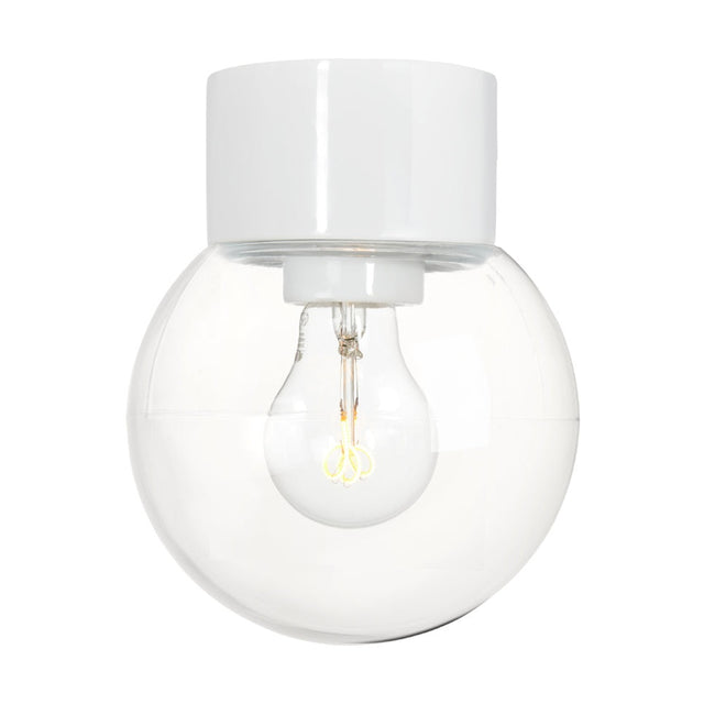 Globe 150 Klart Glass Taklampe/Vegglampe E27 IP54 Ifö Electric AB Taklampe