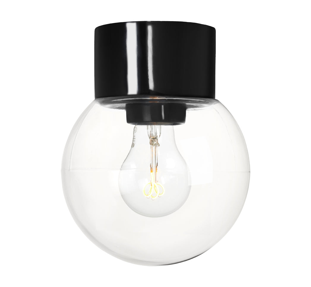 Globe 150 Klart Glass Taklampe/Vegglampe E27 IP54