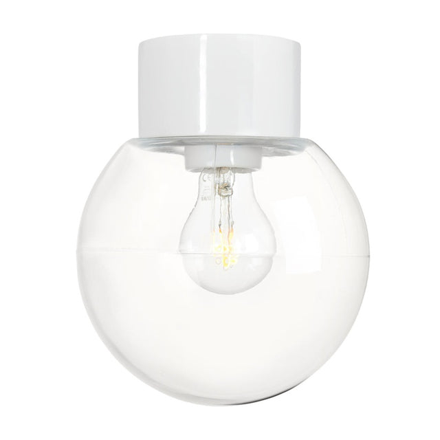 Globe 180 Klart Glass Taklampe/Vegglampe E27 IP54 Ifö Electric AB Taklampe