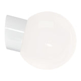 Glob 180 Blank Opal Vegglampe E27 Skrå IP54 Ifö Electric Vegglampe